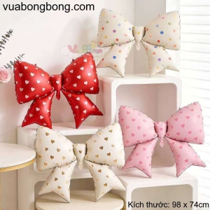 Bong bóng nơ chấm bi size đại 95cm 38 inch